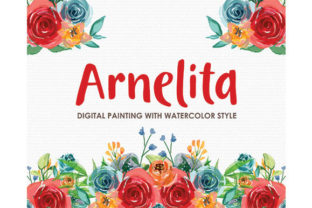 Arnelita - Watercolor Floral Style Clipart