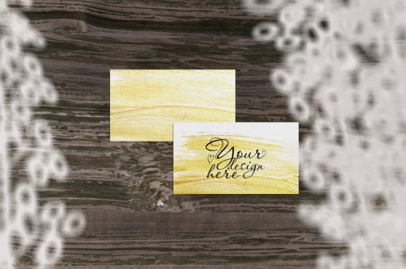 Business Card Mockup on Wood Background: A Professional and Versatile Design Tool