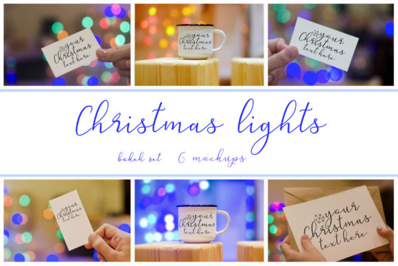 Christmas Lights. Mockup Set