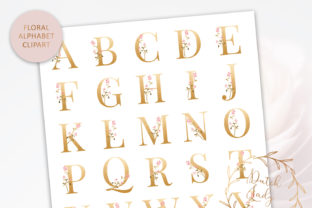 Floral Alphabet Number Clipart Set 1: A Versatile Design Resource