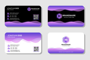 Gradient Business Card Purple