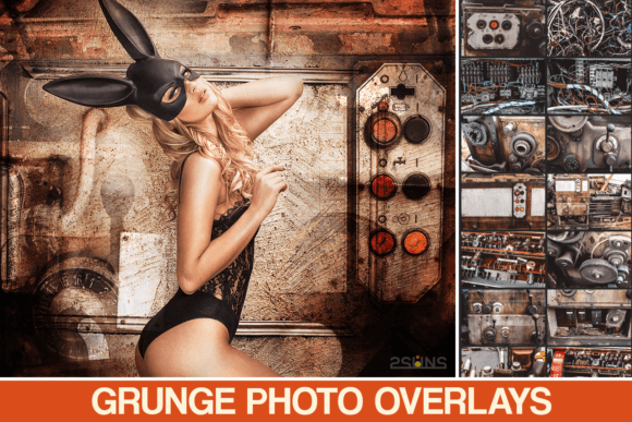 Grunge Steampunk Textures Overlays Background Pack