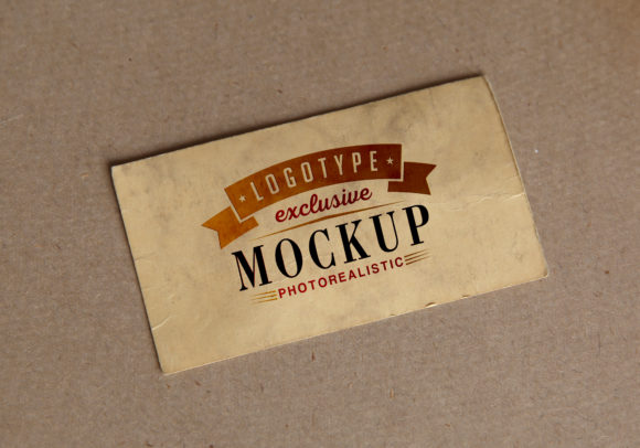 Realistic Mock-ups on Vintage Background
