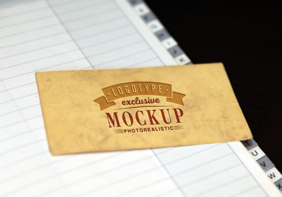 Realistic Mock-ups on Vintage Background: A Unique Blend of Old and New